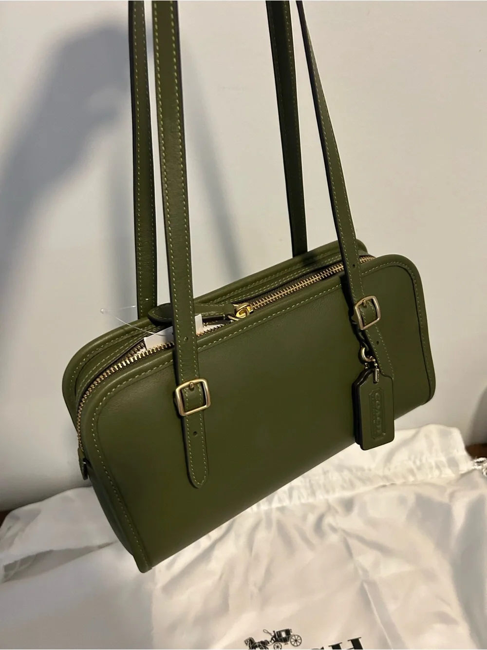 Coach Swing Zip Bag in Olive